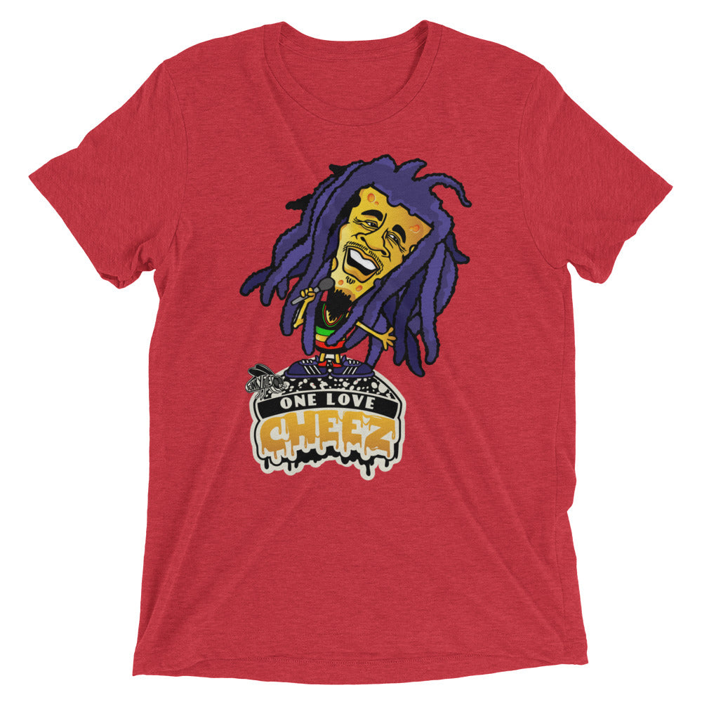 One Love Bob Marley GRYLD CHEEZ Tri-Blend Short Sleeve T-Shirt