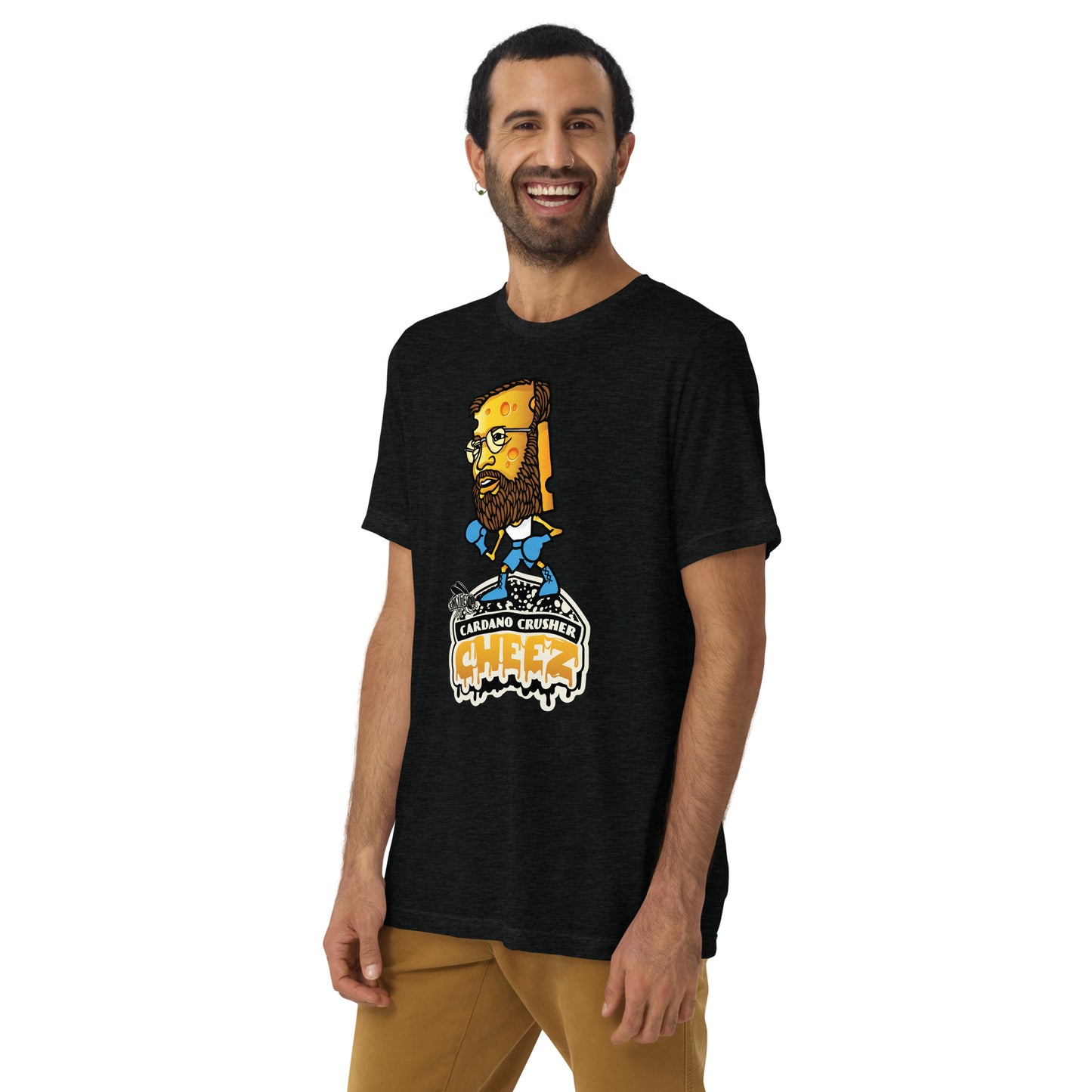 Cardano Crusher Charles Hoskinson GRYLD CHEEZ Tri-Blend Short Sleeve T-Shirt
