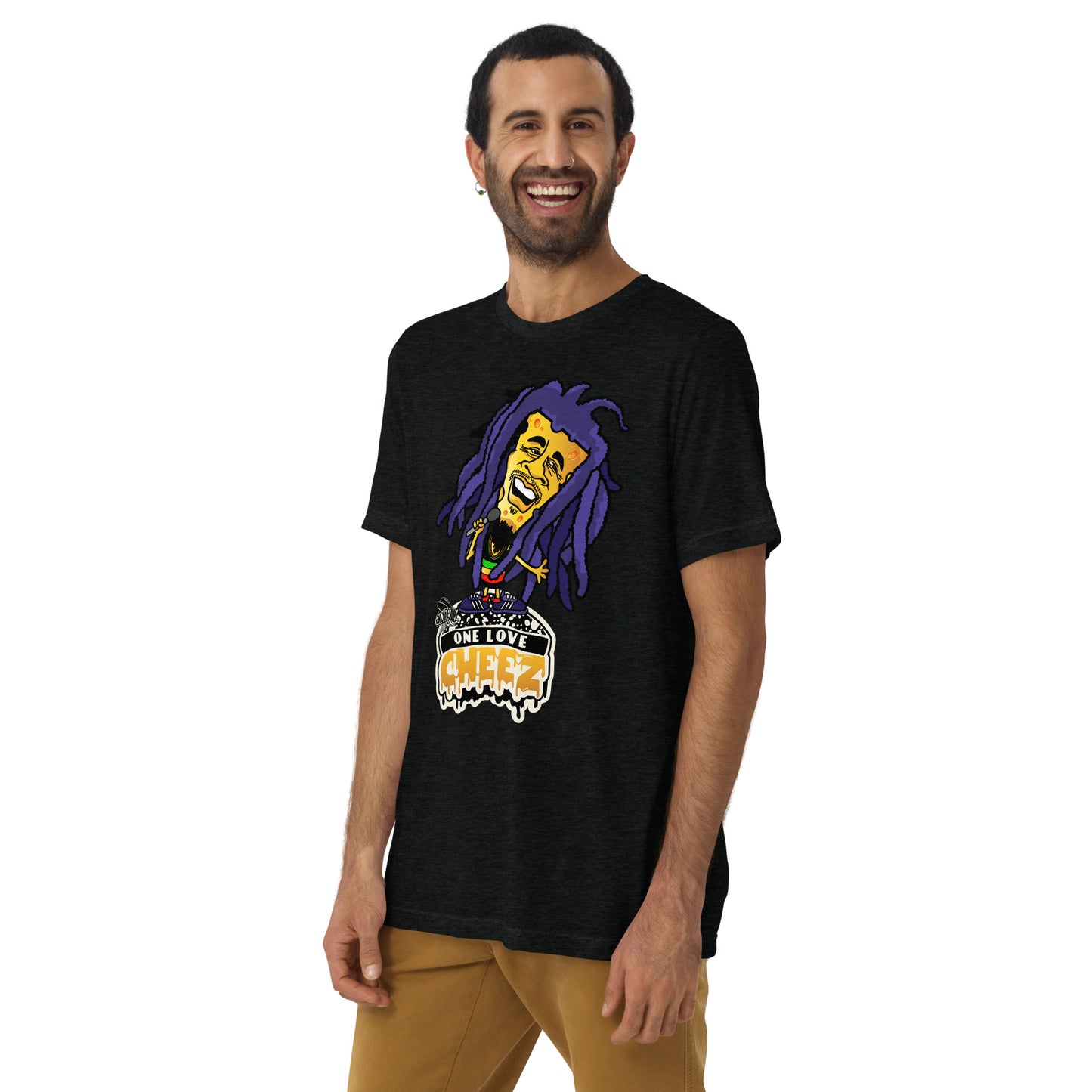 One Love Bob Marley GRYLD CHEEZ Tri-Blend Short Sleeve T-Shirt