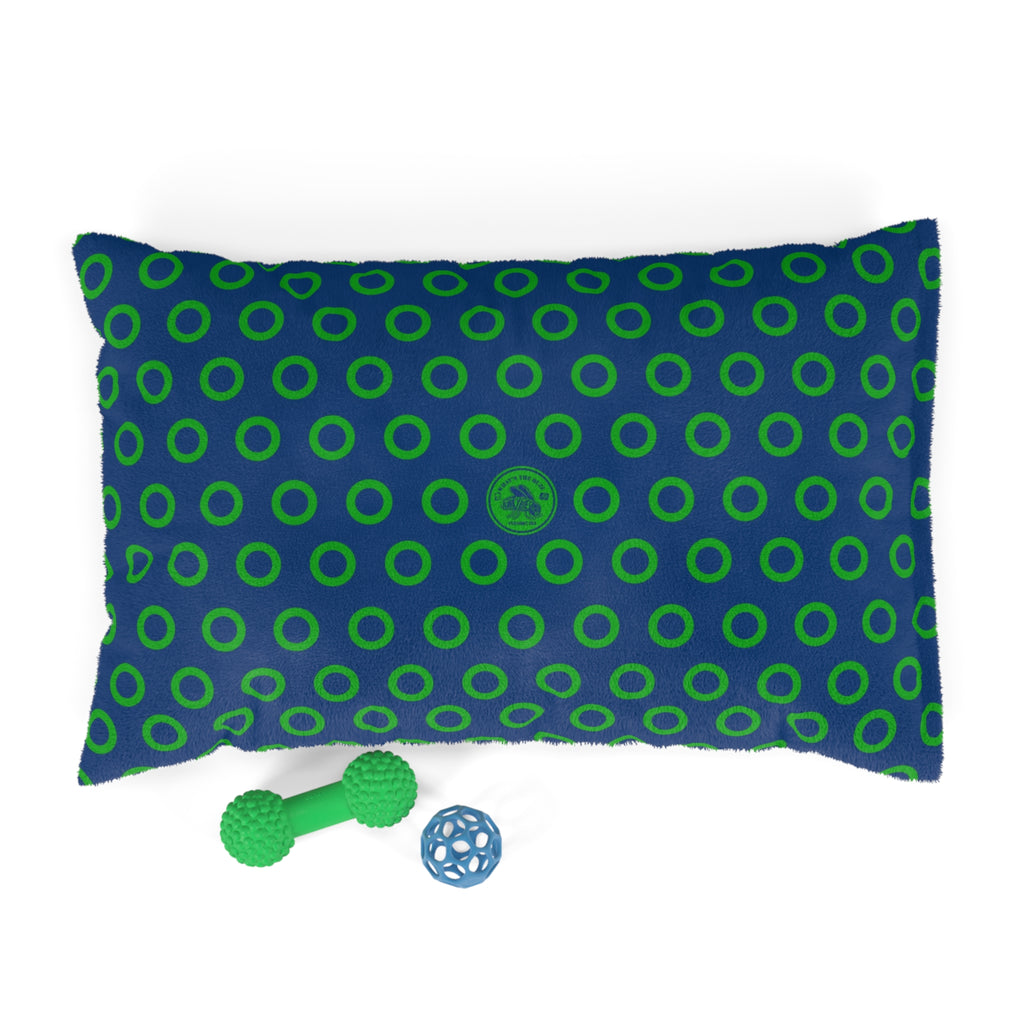 Green Donuts Dog Pet Bed