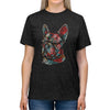 Frenchie Flowers Unisex Tri-Blend T-Shirt