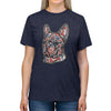 Frenchie Red White & Blue Unisex Tri-Blend T-Shirt
