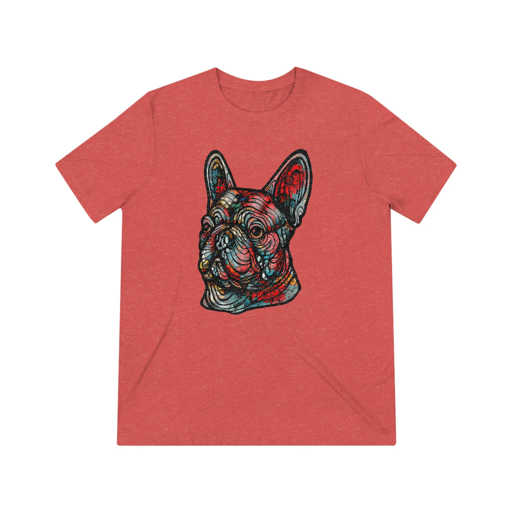 Frenchie Flowers Unisex Tri-Blend T-Shirt