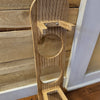 Handmade Elevated Skateboard Dog Feeding Station – Baltic Birch & Rose Gold Bowls