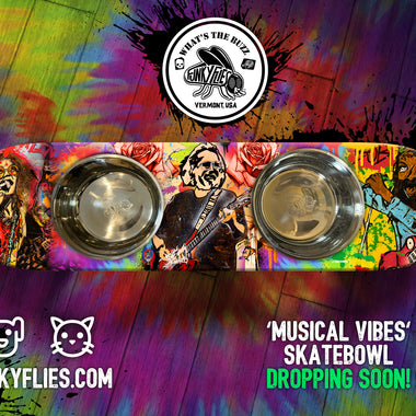 Musical Vibes Dog SkateBowls - Elevated Dog Bowl