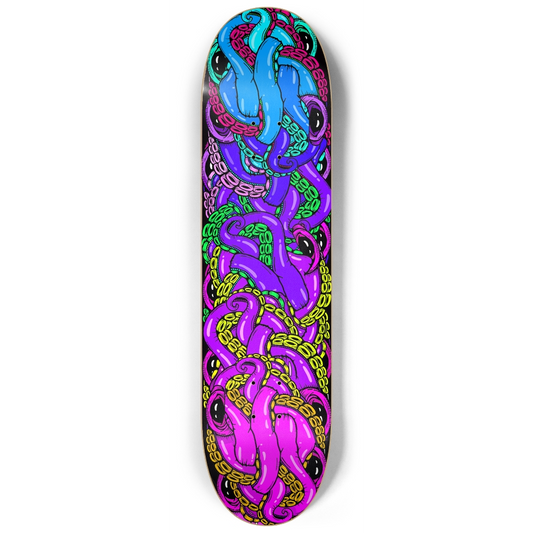Squid Tangle Custom Skateboard