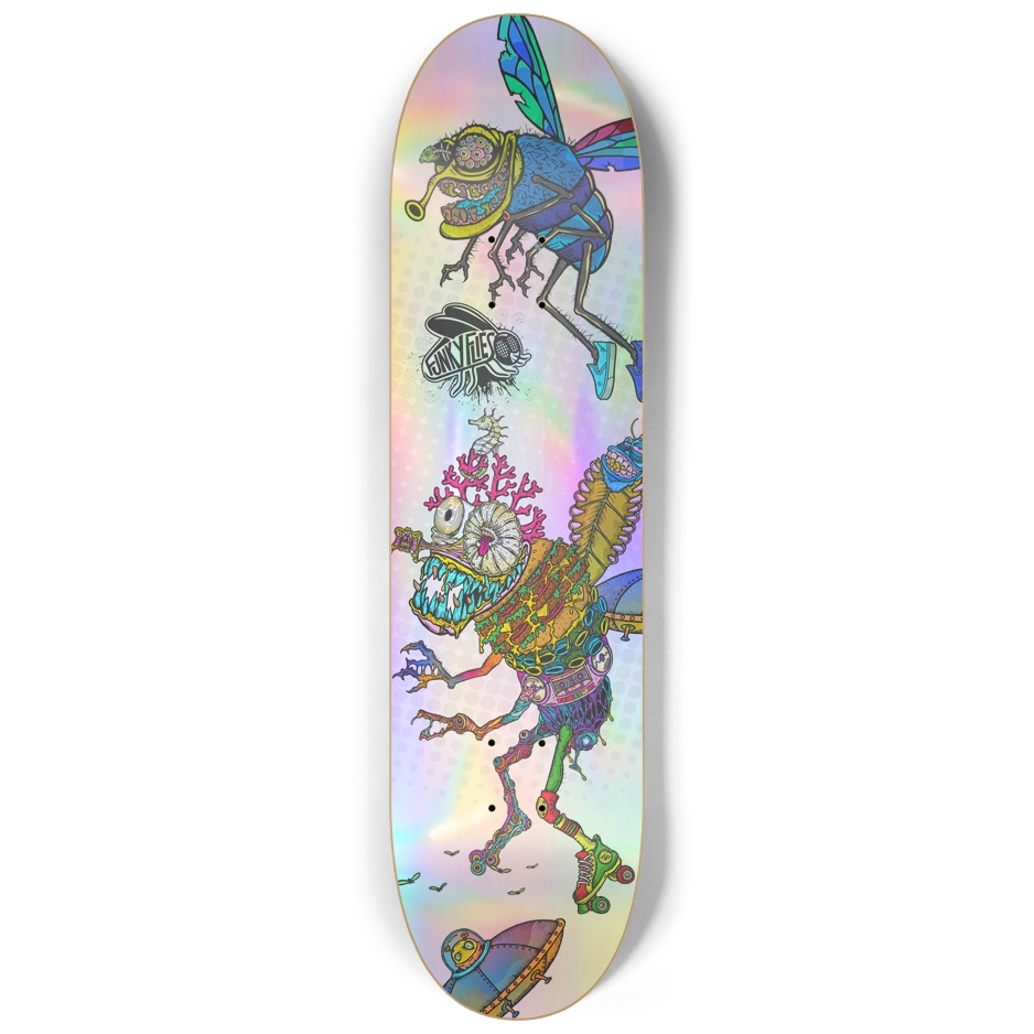 8.25 Holographic Mutant Funky Flies Custom Skateboard