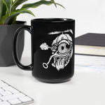 Spinner Hat Spray Eye Black Glossy Mug