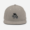 White Logo Flat Brim Snapback Hat