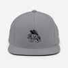 White Logo Flat Brim Snapback Hat