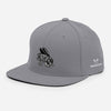 White Logo Flat Brim Snapback Hat