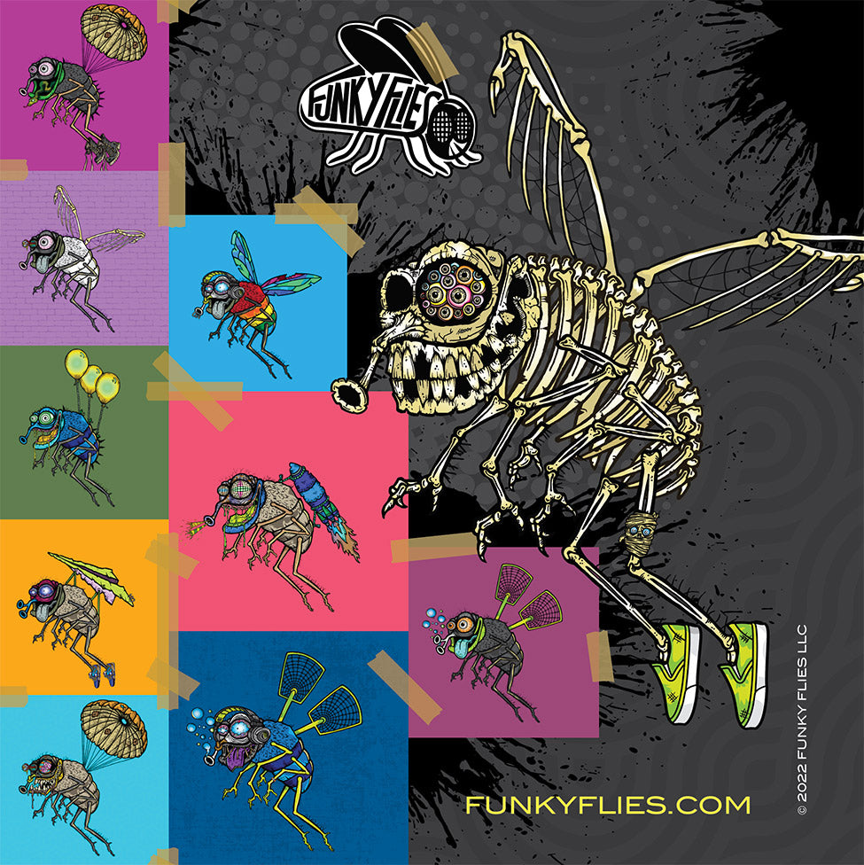 Funky Flies Coloring Book - Vol 1