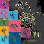 Funky Flies Coloring Book - Vol 1 - With Crayons, Markers or Colored Pencils