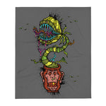 Fly Trap Throw Blanket