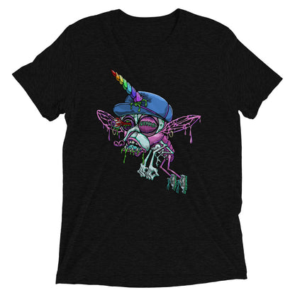 Funky Unicorn Ape Tri-Blend Short Sleeve T-Shirt